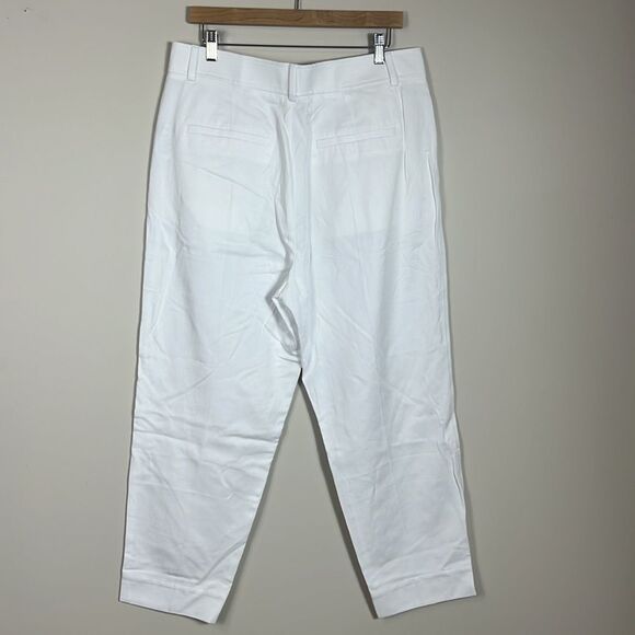 NWOT Everlane The Draper Tapered Pant in Buttersmooth White Size 14 - Picture 6 of 13